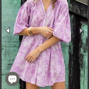 LILLA| P bracelet sleeve button down dress